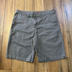 Y2K 2000s‎ Quiksilver baggy grey skater surfer  chino shorts size 38